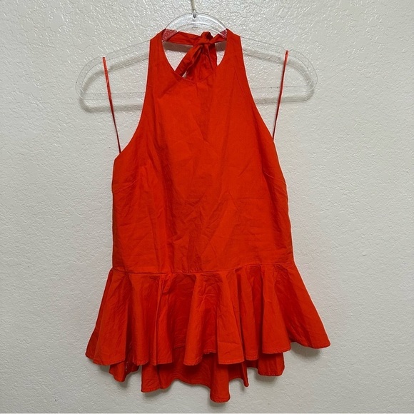 New Free People red Printemps Moment Top - Picture 8 of 12